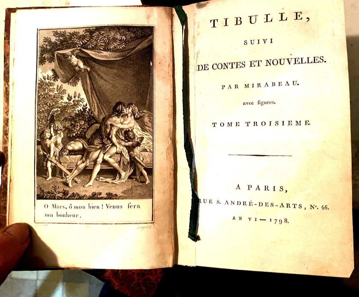 Elégies De Tibulle Suivies Des Baisers De Jean Second Par Mirabeau , Illutrées, Paris 1798 An 6-photo-8