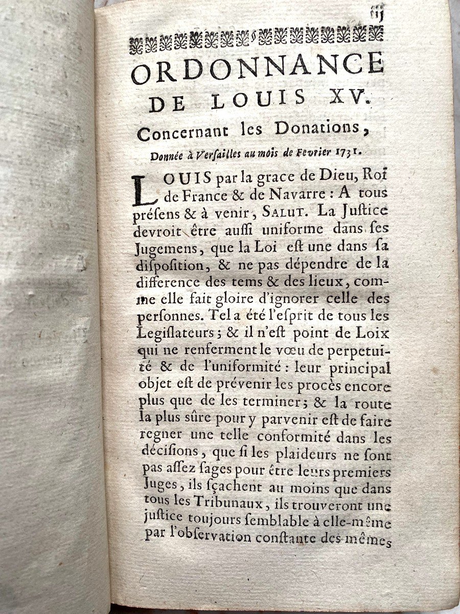 En Un Beau Volume In 8 "explication De l'Ordonnance De Louis XV . Donné à Versailles, Fev. 1731-photo-4