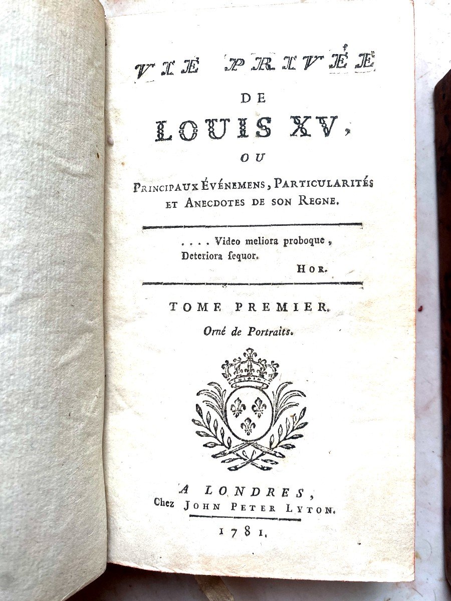 Rare Et Surtout En Cet état "vie Privée De Louis XV" De Mouffle d'Angerville , à Londres , 1781-photo-3