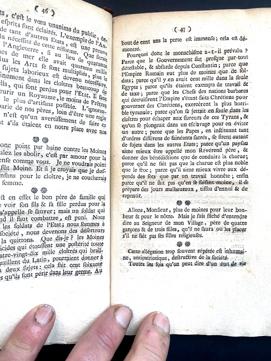 1 Vol In 8 Genève 1768 , "l'homme Aux Quarante écus"  Edition Originale F.m. Arouet De Voltaire-photo-3