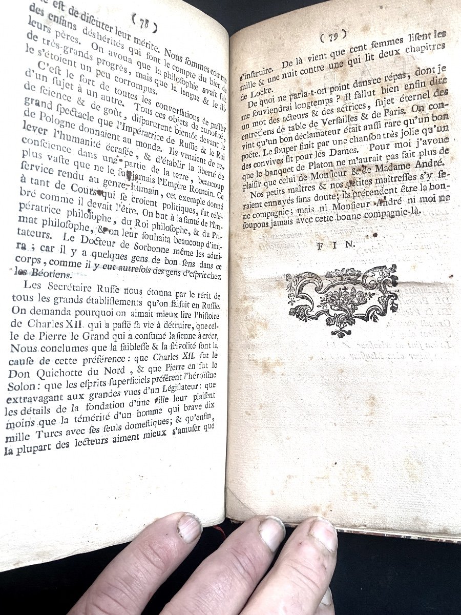 1 Vol In 8 Geneva 1768, "the Man With Forty écus" Original Edition Fm Arouet By Voltaire-photo-5