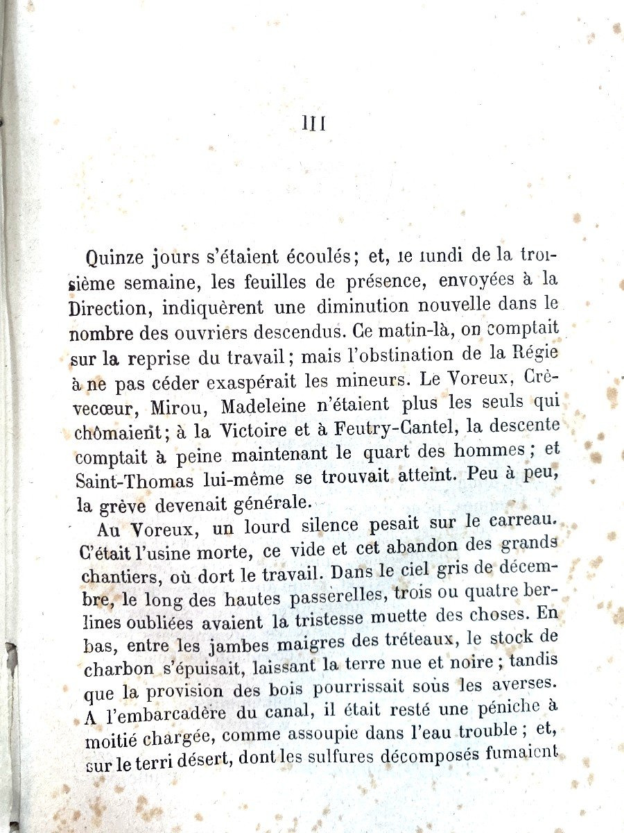 "germinal" Edition Originale De La Suite Les Rougon-macquart d' Emile Zola  Paris1883  Dédicacé-photo-6
