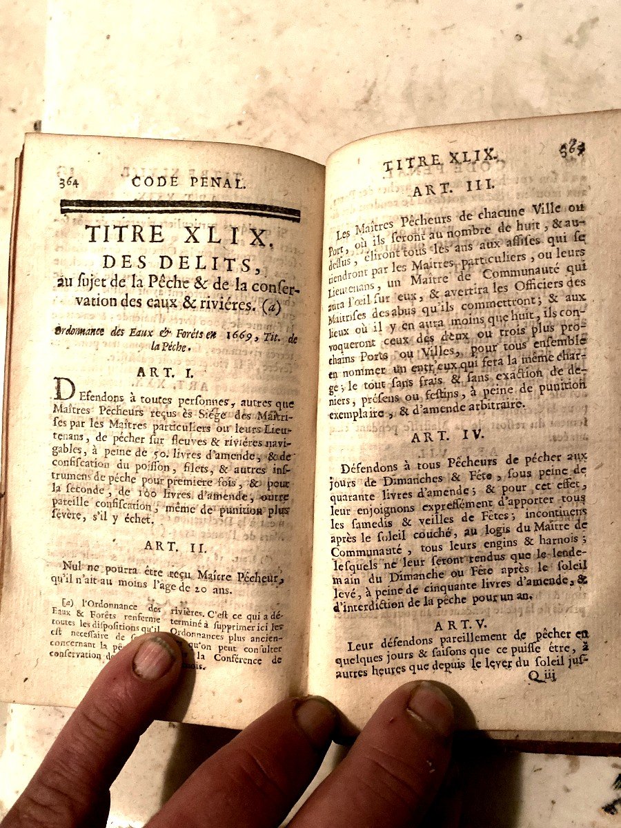  Pt In 12, Penal Code Or Collection Of Main Ordinances, Edicts And Declarations. Paris 1754-photo-2