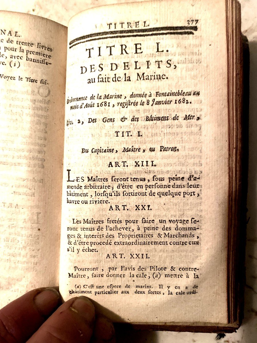  Pt In 12, Penal Code Or Collection Of Main Ordinances, Edicts And Declarations. Paris 1754-photo-3