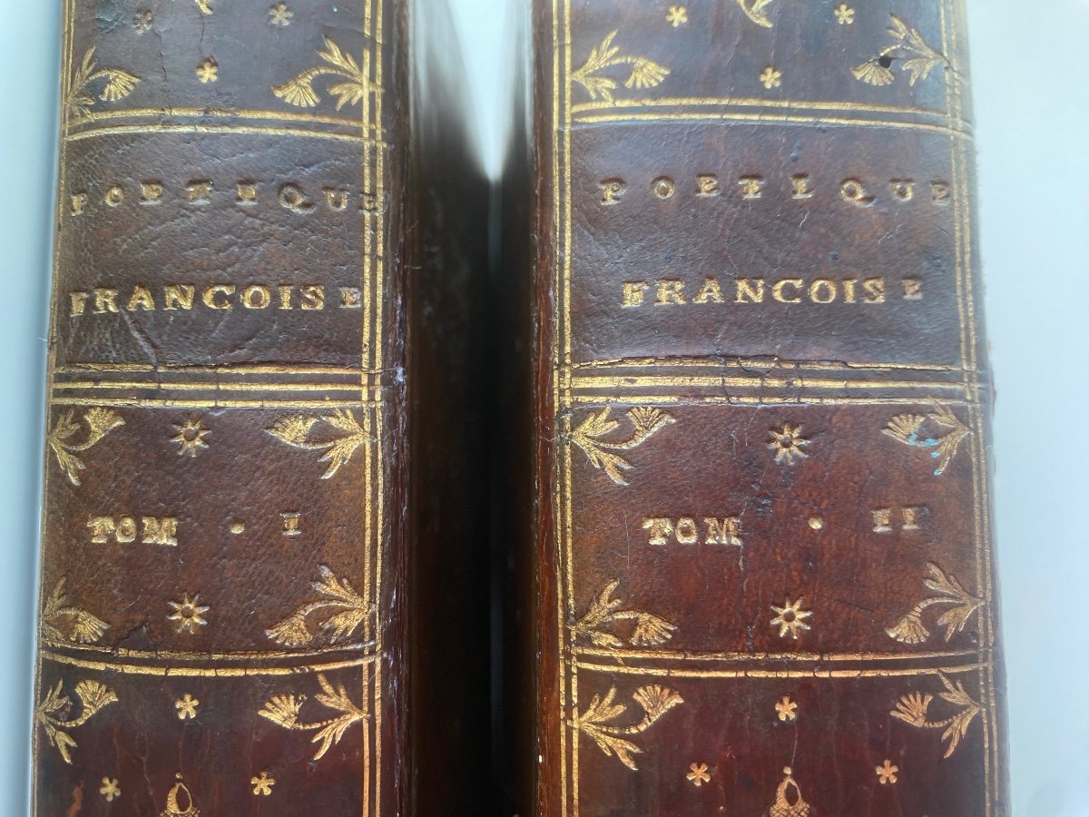 Rare Bel Exemplaire De La Poétique Française Par M. De Marmontel En Deux Forts Vol. In8 1763-photo-2