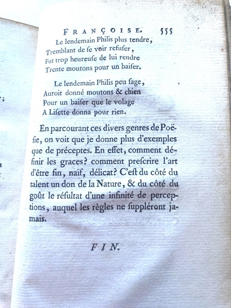 Rare Bel Exemplaire De La Poétique Française Par M. De Marmontel En Deux Forts Vol. In8 1763-photo-6