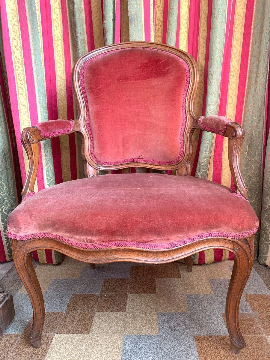 Paire De Fauteuils Cabriolet LXV d’époque XVIIIème Bois Naturel-photo-2