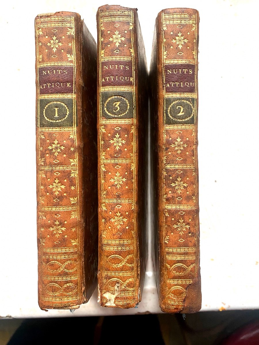 In 3 Fine Volumes In 12 From 1776 "the Attic Nights Of Aulugelle," By Mr. Abbot De Verteuil.