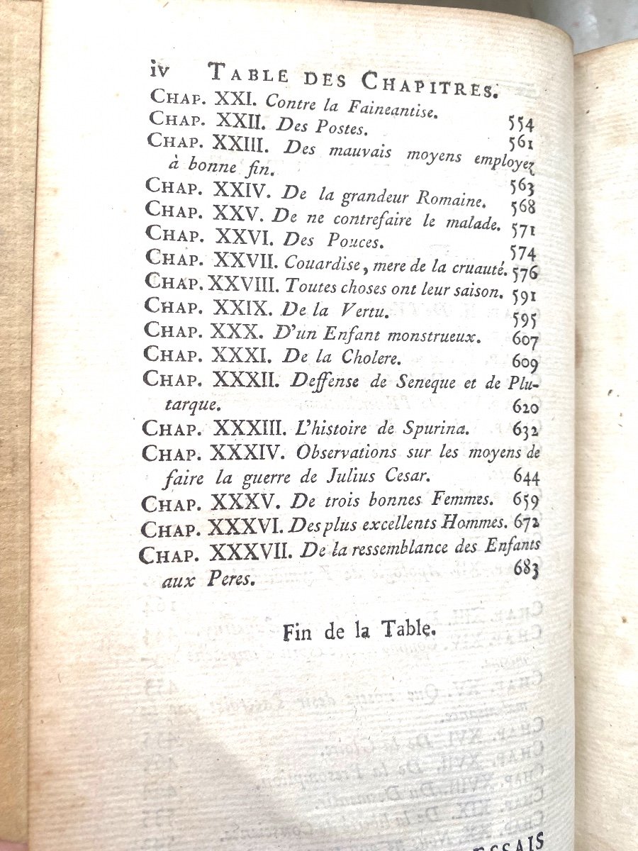  3 Fine Volumes In 8 White Velin Spine "essays By Michel De Montaigne. In Paris 1783, Jf Bastien-photo-6