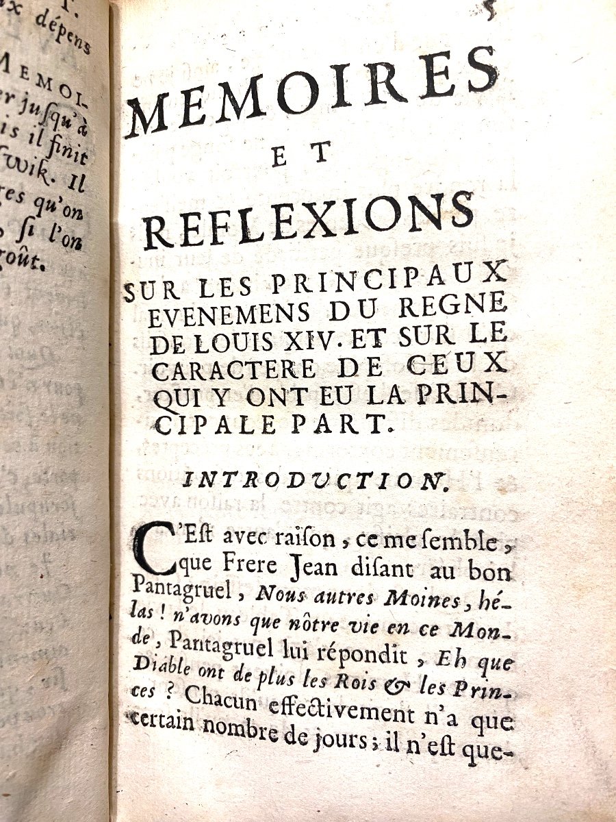 Rare Memoirs With The Arms Of Marquis On The "reign Of Louis XIV" By The Marquis De La Fare 1716 -photo-1