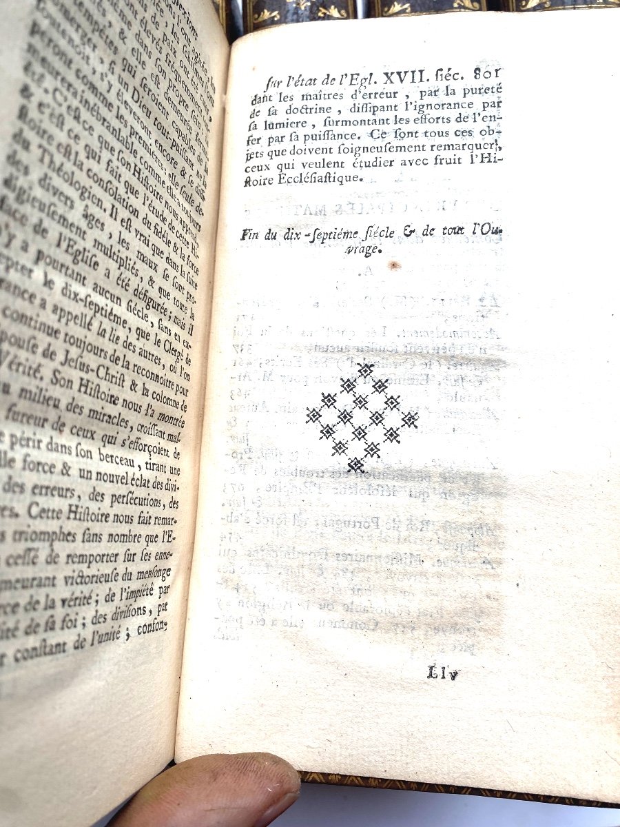 13 Volumes, Good Condition "abbreviated From Ecclesiastical History" In Utrecht 1748. Bonaventure Racine -photo-3