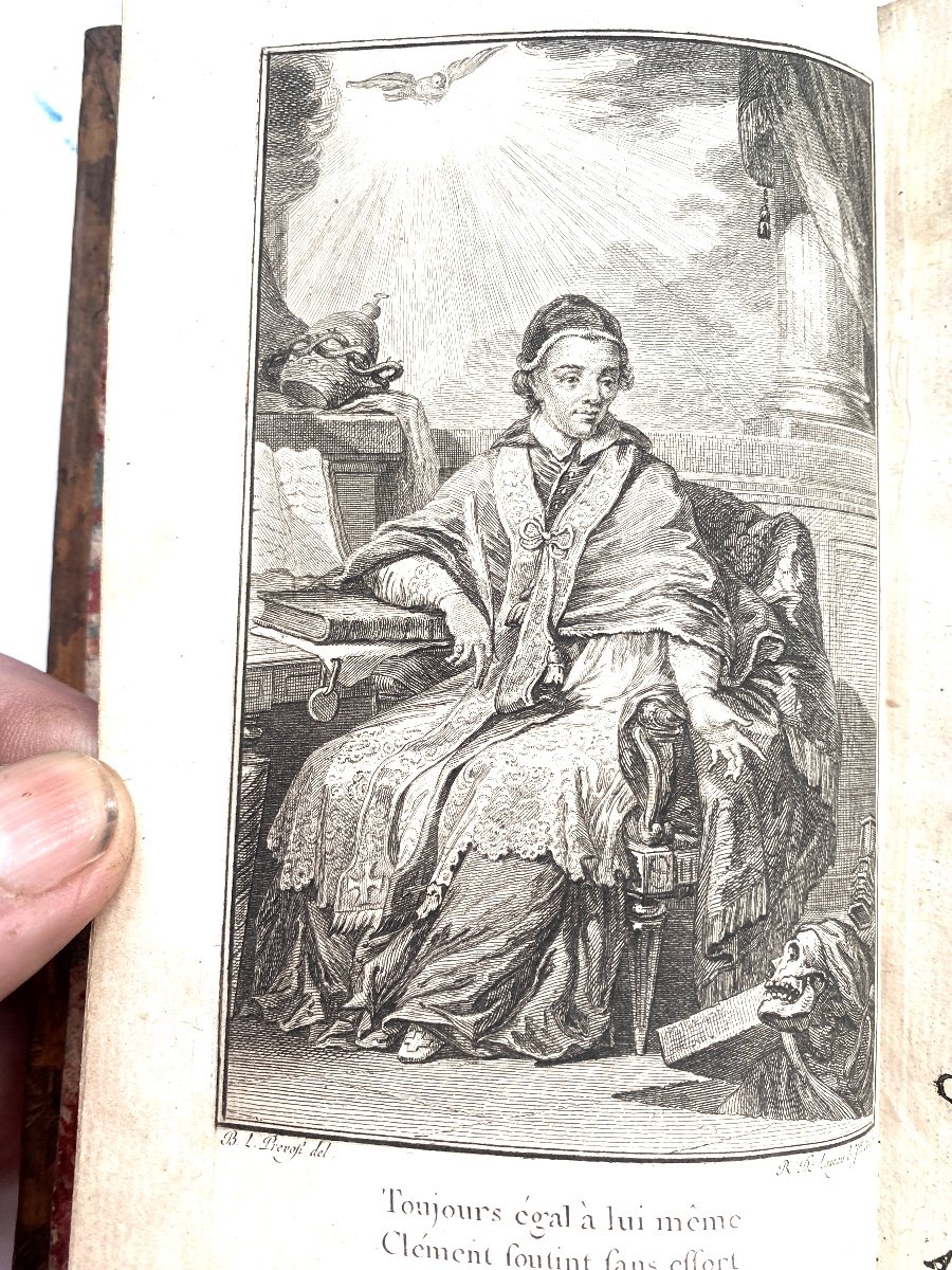 De La Bibliothèque Du Marquis A. G. Du Plessis " La Vie Du Pape Clément XIV , Ganganelli 1776-photo-2