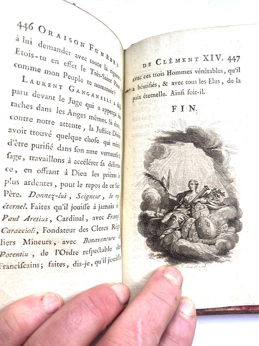 De La Bibliothèque Du Marquis A. G. Du Plessis " La Vie Du Pape Clément XIV , Ganganelli 1776-photo-6