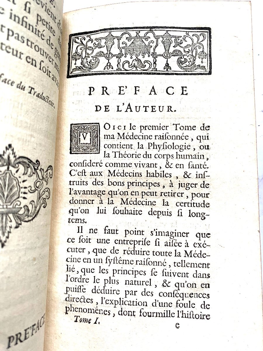  Très Belle Série Complète ,  En 9 Vol". Médecine Raisonnée "de Mr Fr. Hoffmann . A Paris 1739.-photo-2