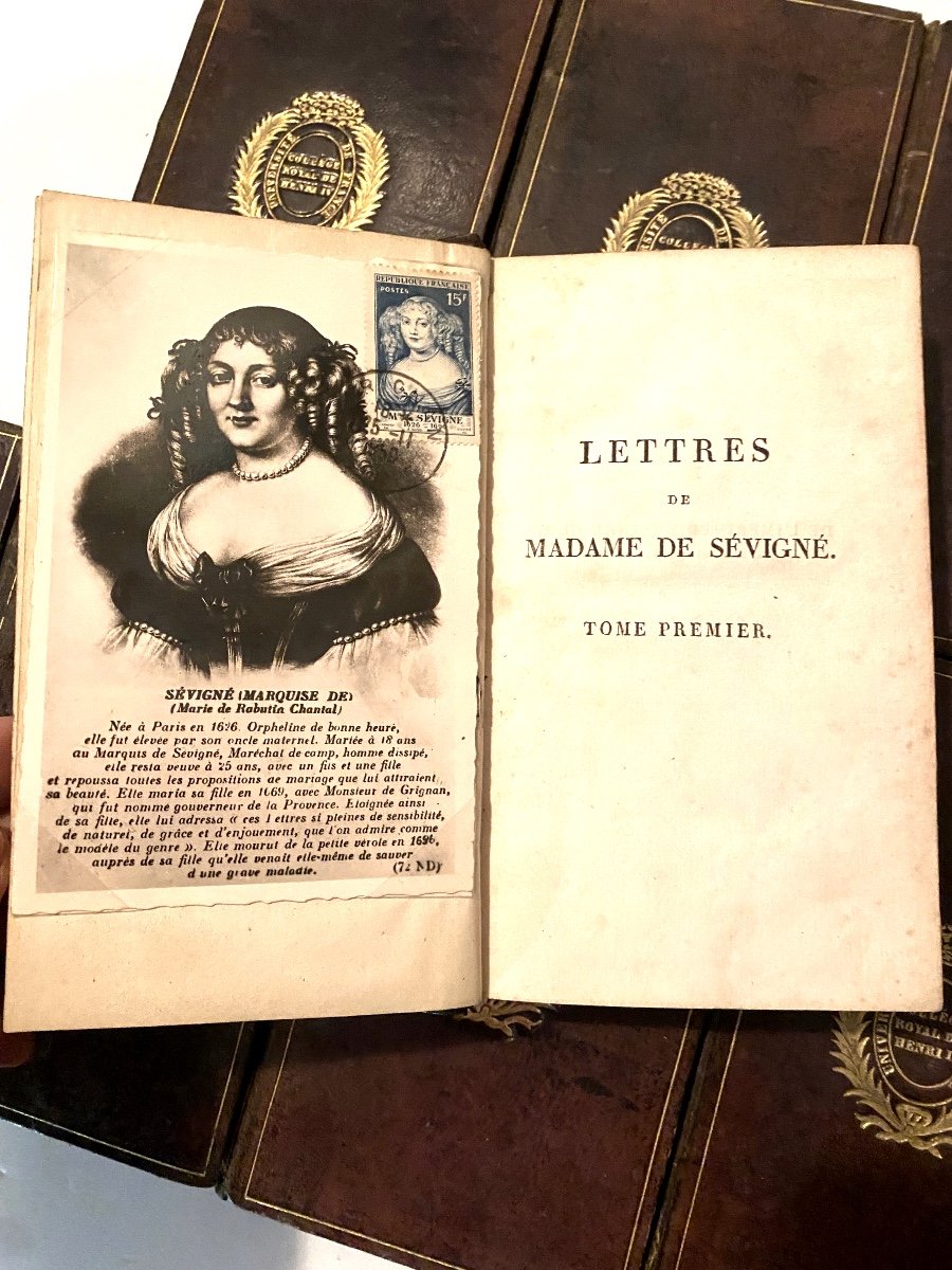 Rare Series In The Numbers Of The Royal College Henri IV In 12 Vols. Letters From Madame De Sévigné, 1818-photo-1