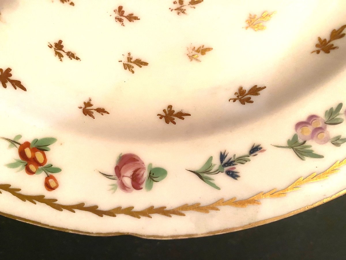 Rare And Beautiful Pair Of Fine Porcelain Plates Decorated By Meissen With Crossed Arrows 1770-photo-7