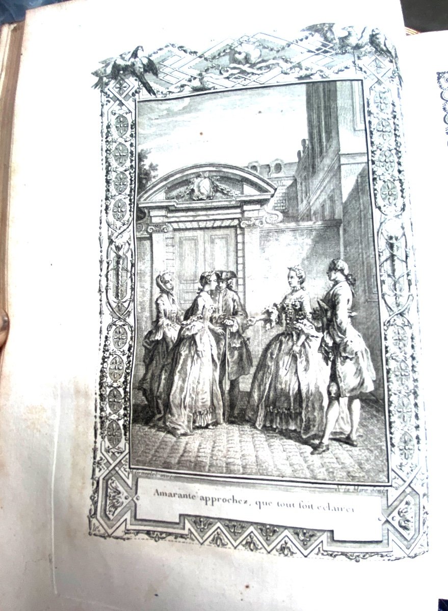 Splendid Edition Of The Theater By P. Corneille In 8 Volumes In 4 In Illustrated Tortoiseshell Glazed Calfskin -photo-8