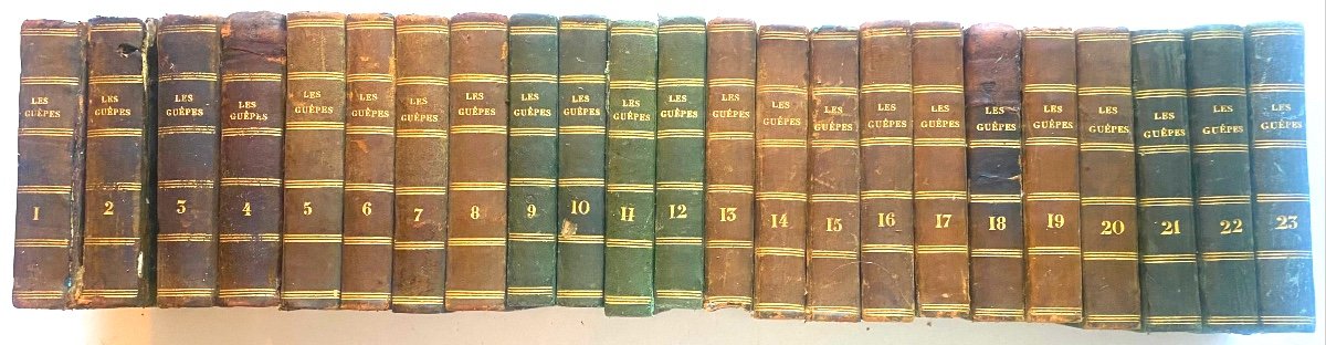 Rare Ensemble En 23 Volumes In 16 De La Revue Satirique Par Alphonse Karr En Originale 1839/ 45
