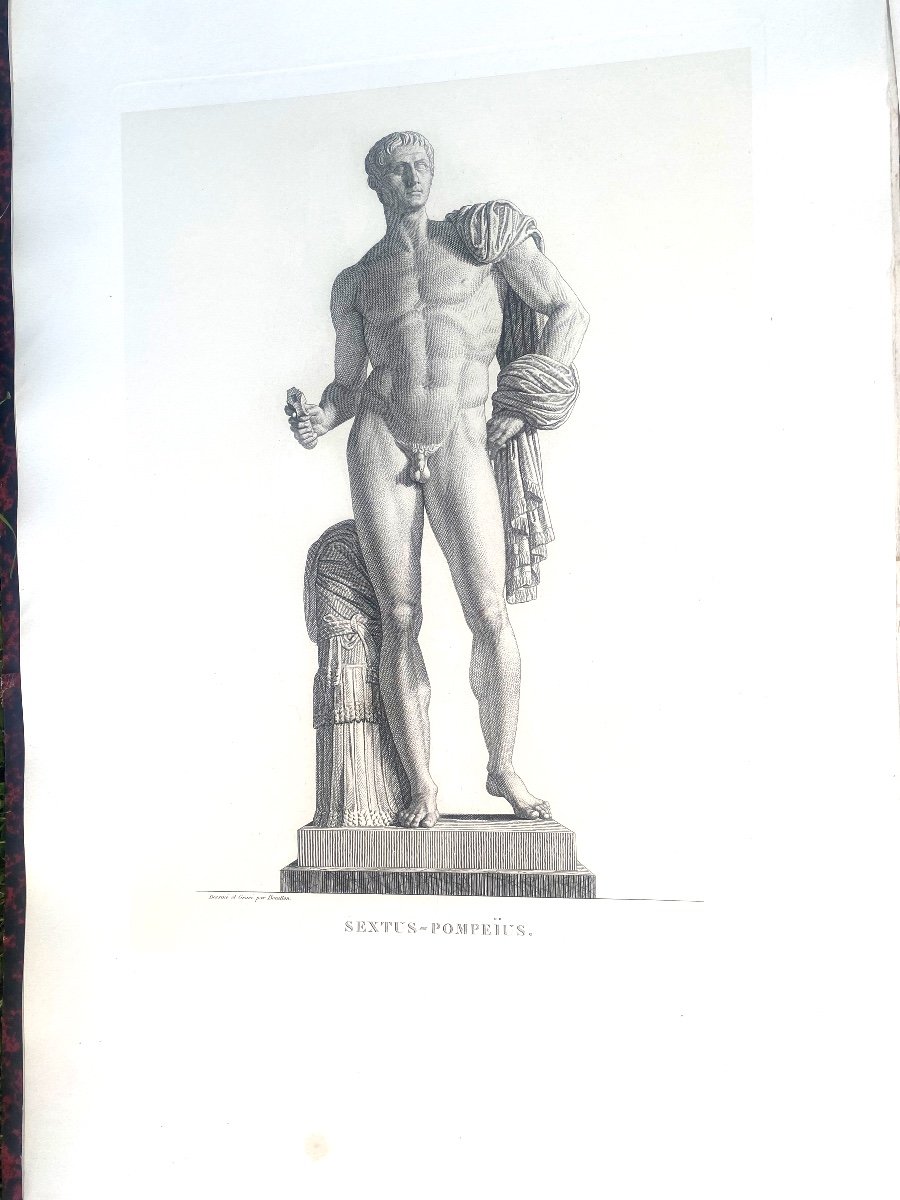 Portefeuille De  25 Belles Très Grandes Gravures XIX Représentant  Personnages Antiques Gravés-photo-8