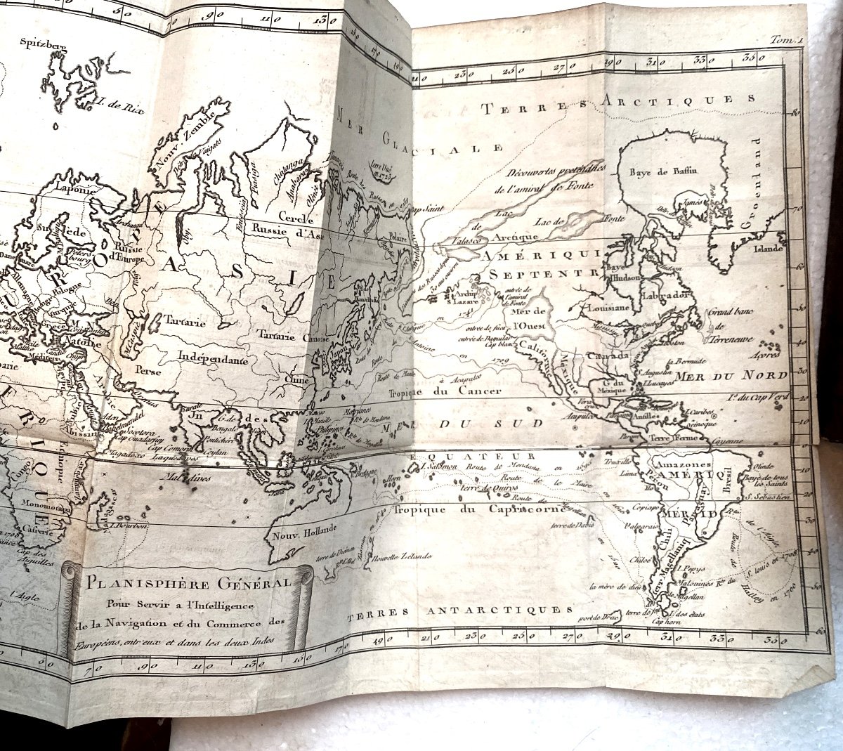 7 Beaux Vol. In 12: "Histoire Philosophique Et Politique Du Commerce Dans Les Deux Indes". 1773-photo-1