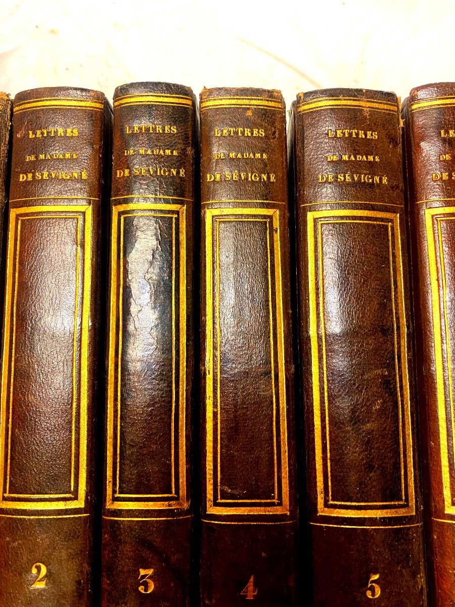 "letters From Madame De Sévigné" Rare Edition In 12 Vol. In 8, Cipher Of The Henri IV College. 1818-photo-4