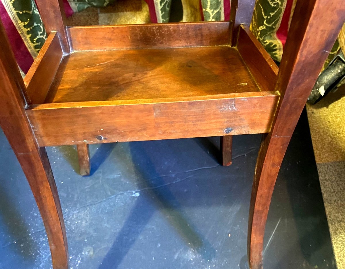 Lovely Small 18th Century Cherrywood Side Table In Louis XV Style, 2 Trays And Drawer-photo-5