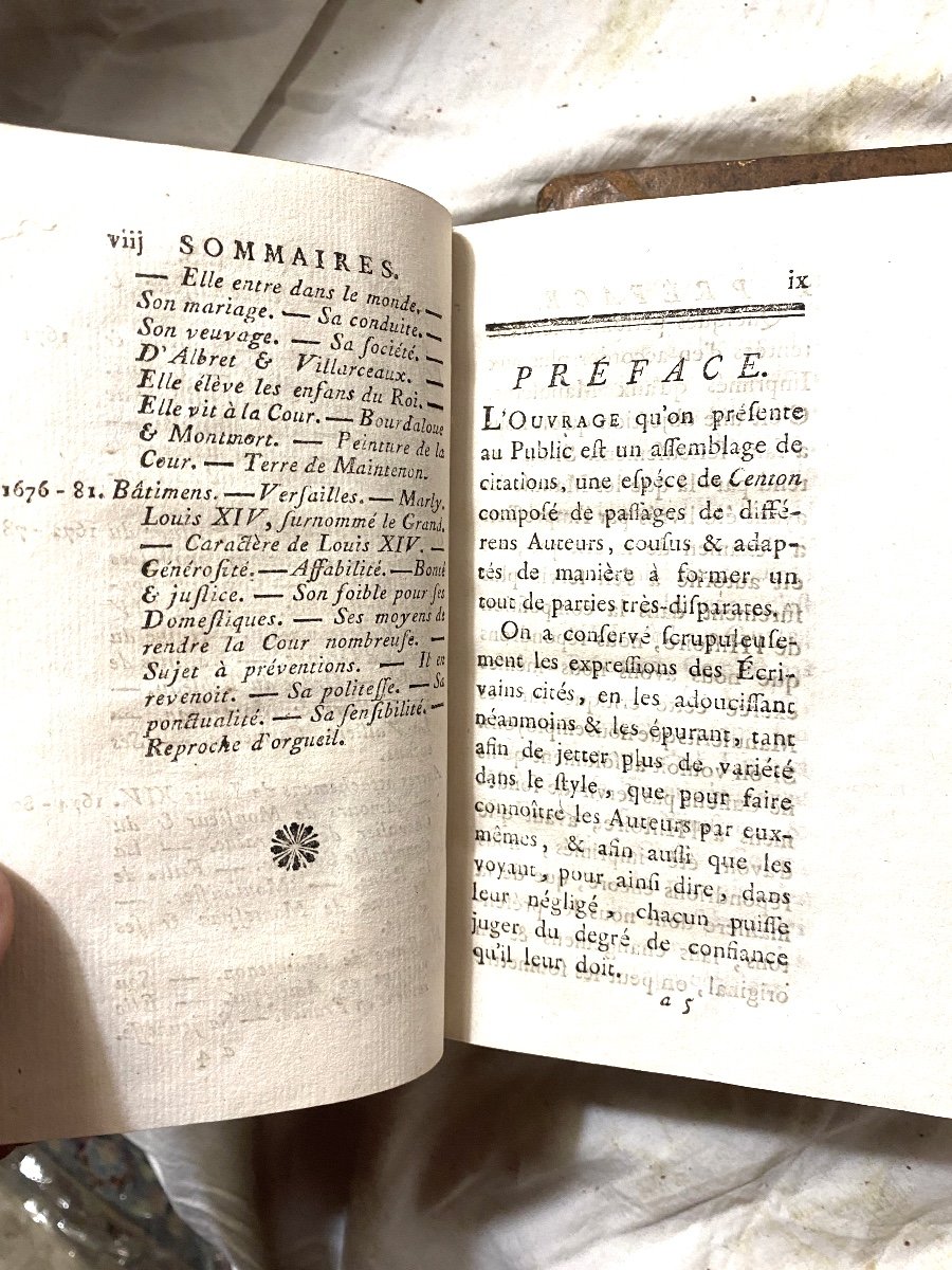4 Beautiful Volumes In 12 Full Skin: "louis XIV His Court And The Regent" Paris 1793, By Anquetil.-photo-4