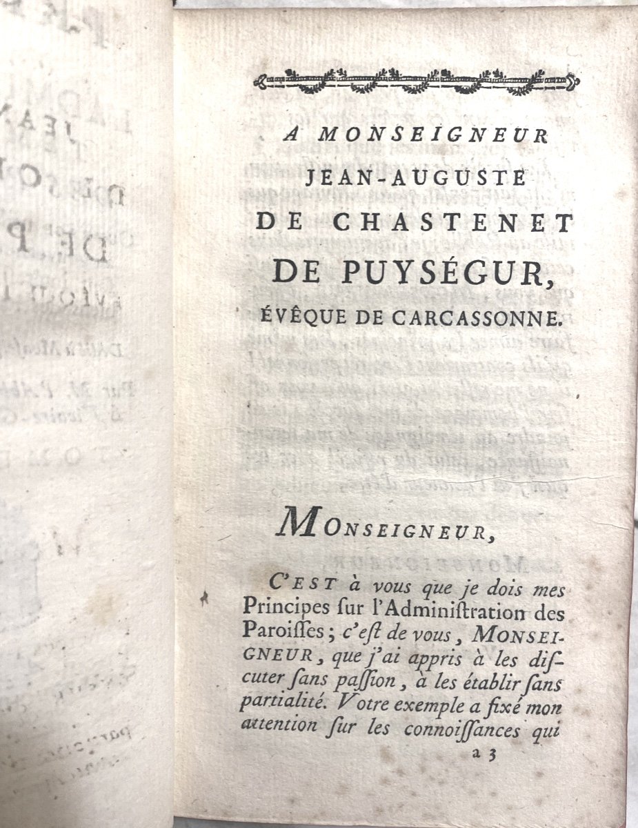 Bel Exemplaire: En 2 Vol. In 12 ,de1786 :"traité Sur l'Administration Temporaire Des Paroisses"-photo-4