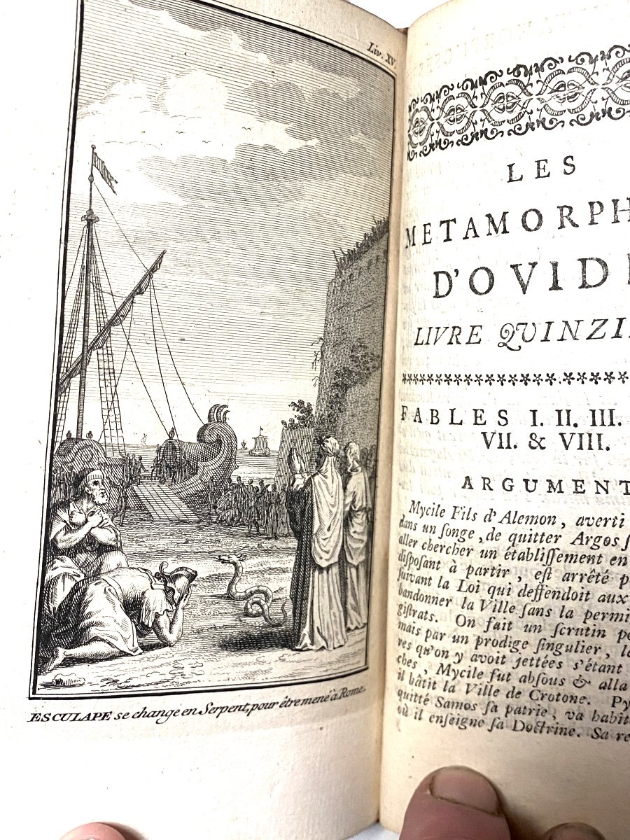  3  Beaux Vol. En Veau Blond Glacé Illustré :"les Métamorphoses d'Ovide",  l'Abbé .; Banier-photo-8