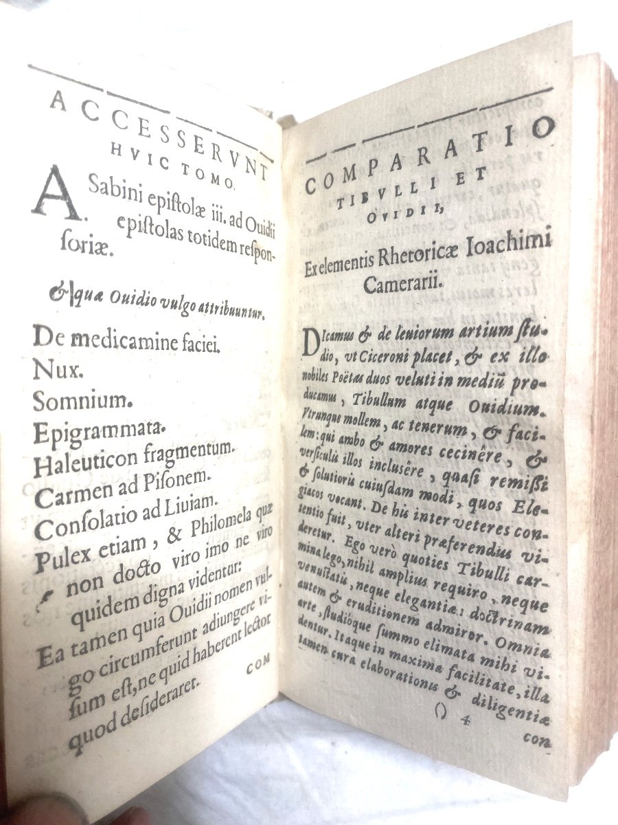 Rare Impression De Bergerac De 1613 ,un Vol. Velin "pub. Ovidii Nasonis" Lib. Amatorii  Hoc Est-photo-3