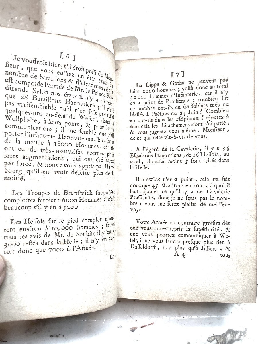 1 Vol In 12 En Trois Oeuvres "lettres De Mr Le Maréchal Duc De Belleisle" & Mémoires Militaires-photo-5