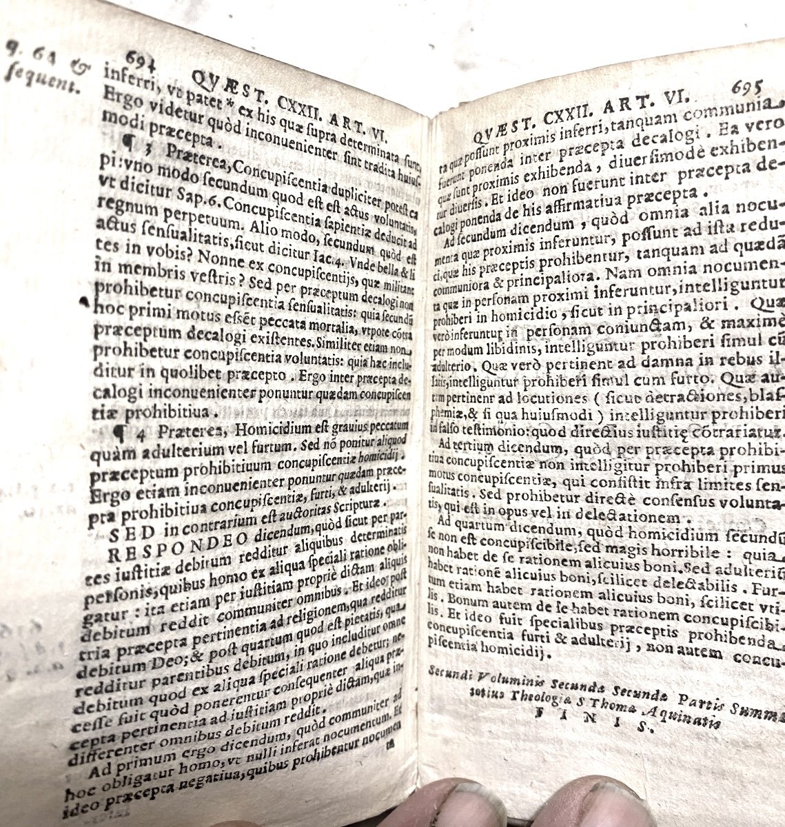  N° 137, De La Bibliothèque De Théologie Du Ministre d'Argenson. I Vol. In. 16, St. Th. d'Aquin-photo-7