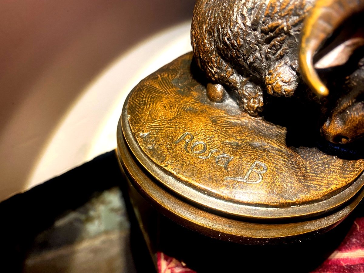 Reclining Ram 19h Cetury Bronze By Rosa Bonheur 1846-photo-7