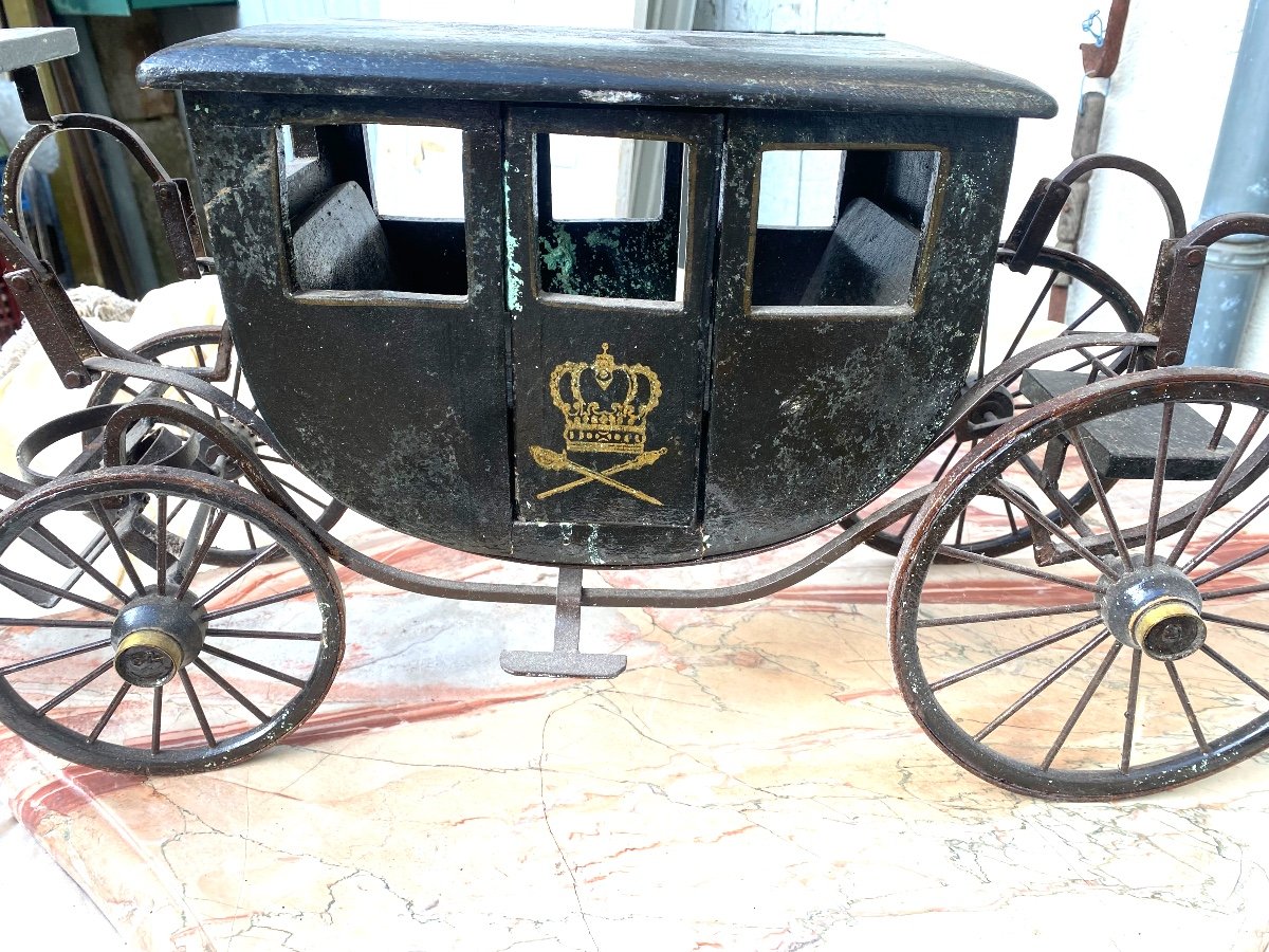 Landeau 18th Centuryl  Carriage,  : "masterpiece Of A Journeyman Coachbuilder"  Metal And Wood