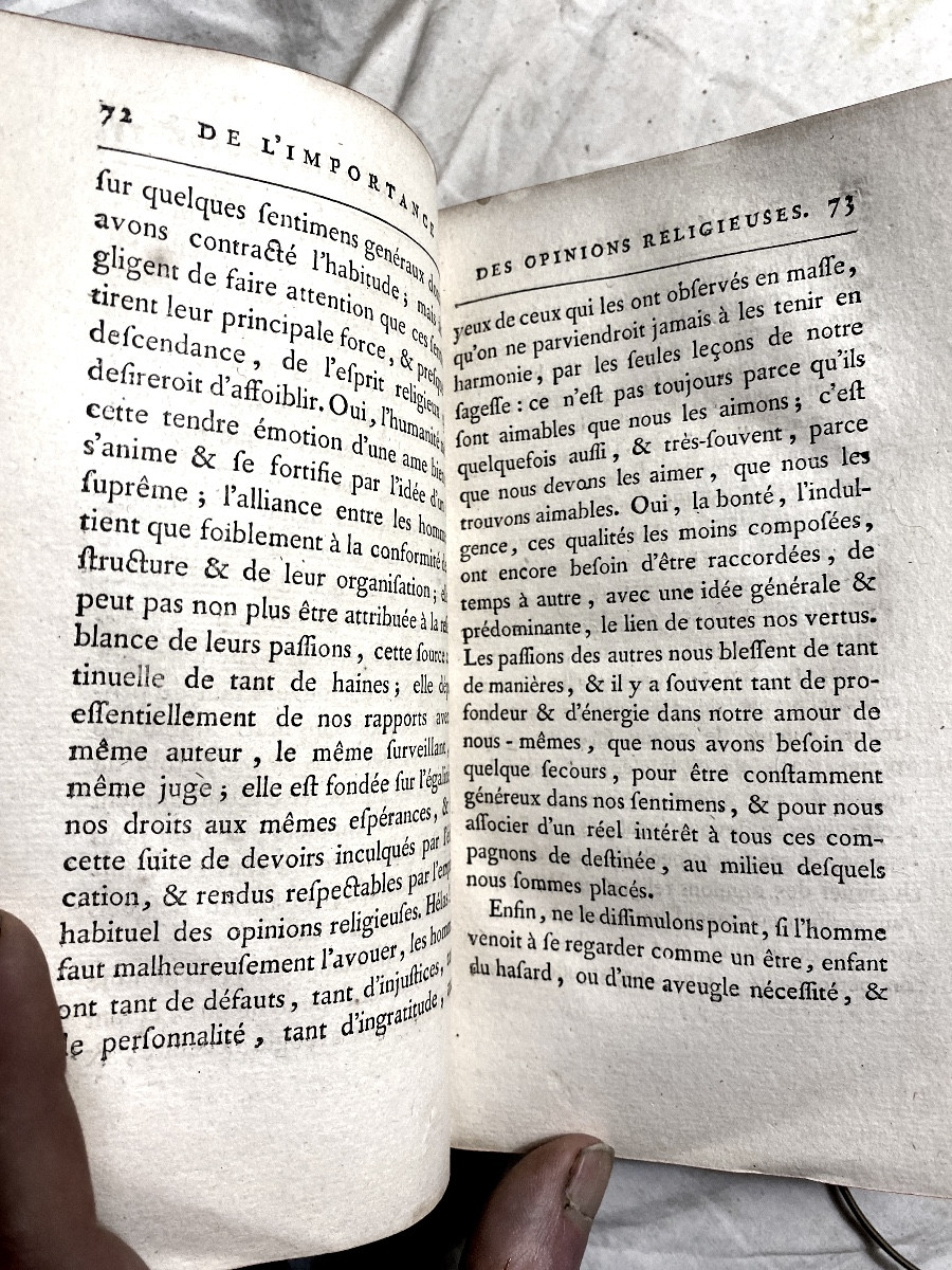  To The "arms Of Philippe d'Orléans" 1 Vol. In 8 "on The Importance Of Religious Opinions" Necker-photo-7