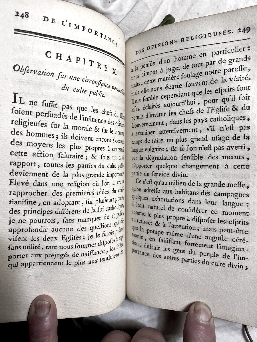  To The "arms Of Philippe d'Orléans" 1 Vol. In 8 "on The Importance Of Religious Opinions" Necker-photo-8