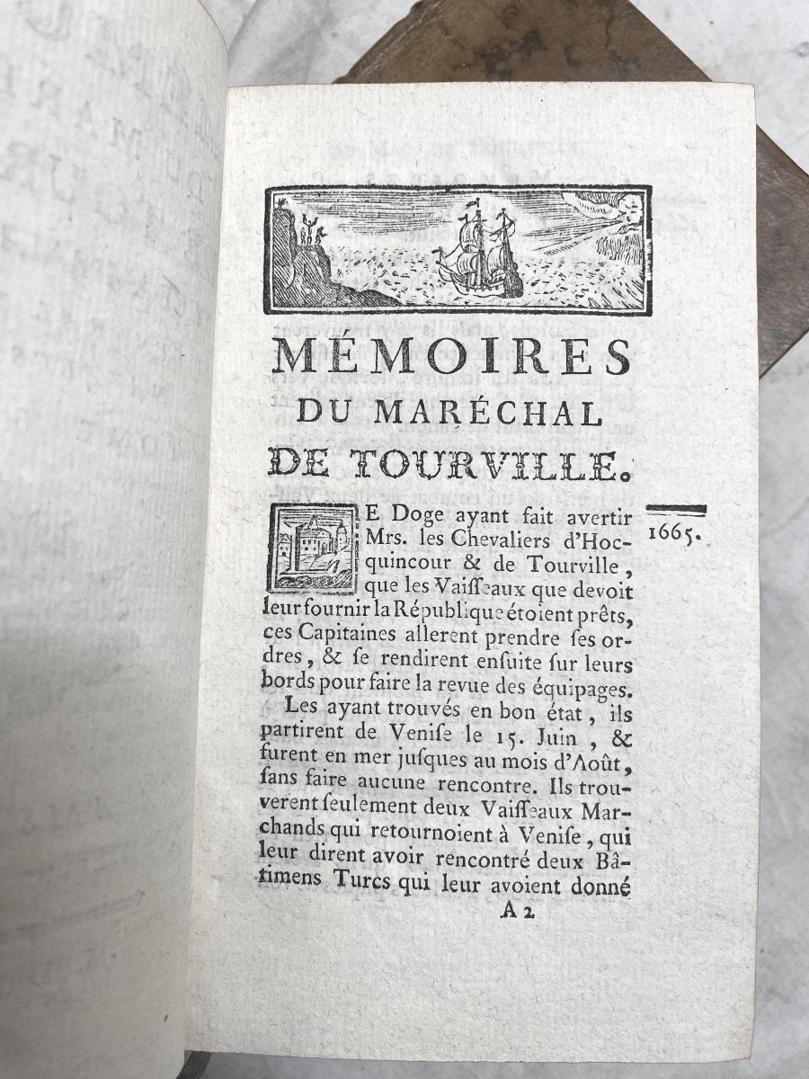 Memoirs Of Marshal De Tourville, 3 Volumes From 1779, Abbot Margon, Former "count Of Antioch"-photo-4