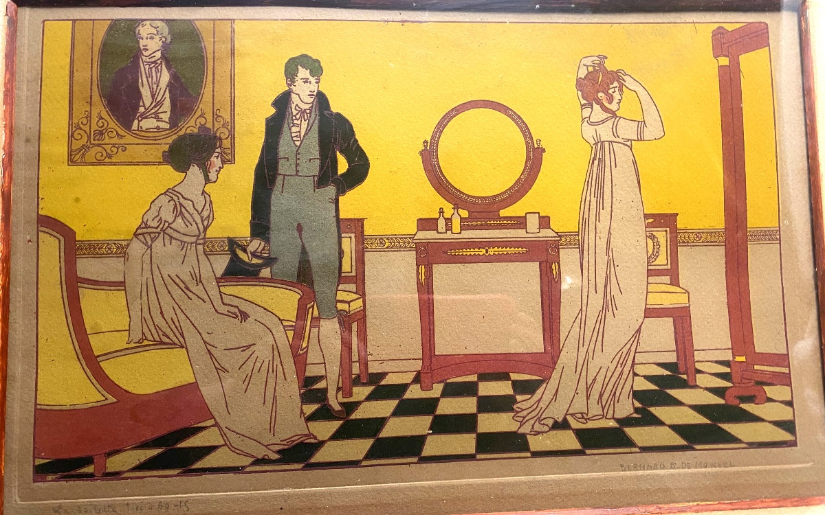 Etching In Color At The Location: "la Toilette", 1906, Bernard Boutet De Monvel, (1884-1949)-photo-2