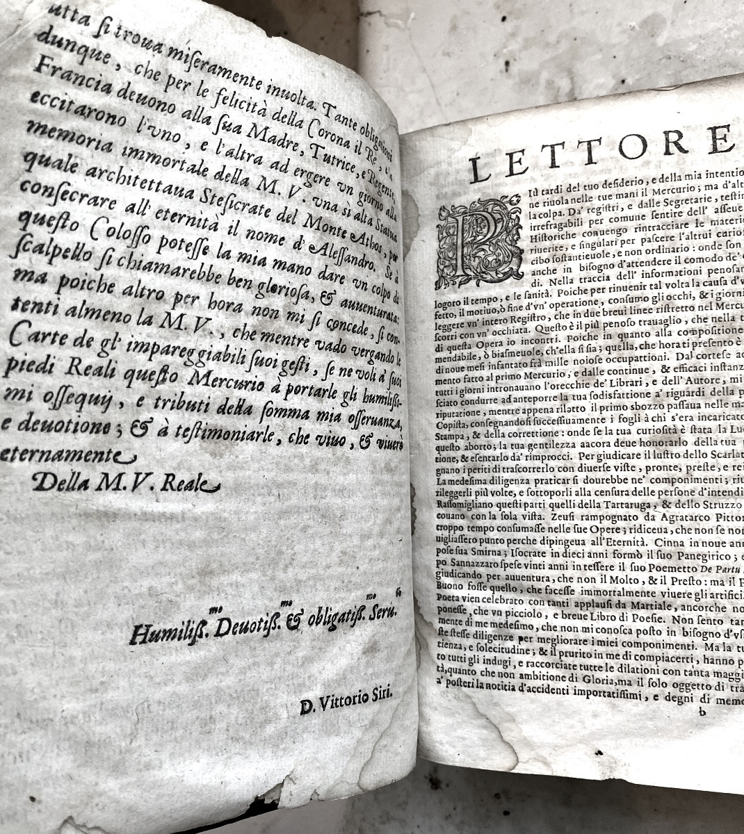 "del Mercurio Ouero Historia" Dé Correnti Di D. Vittorio Siri Dedicated To Anna Of Austria 1vol. In4-photo-4
