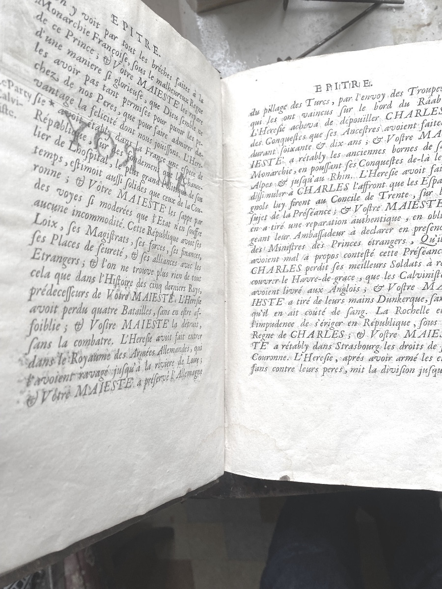 2 Vol.in 4. Paris 1683: "history Of Harles Ix", By Sieur Varillas; Bibl. From Jumillac-photo-3