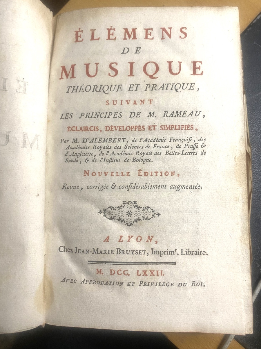  Sign. Gén. Duroc  : "Elémens De Musique Théorique Et Pratique Suivant Les Principes De Rameau"-photo-3