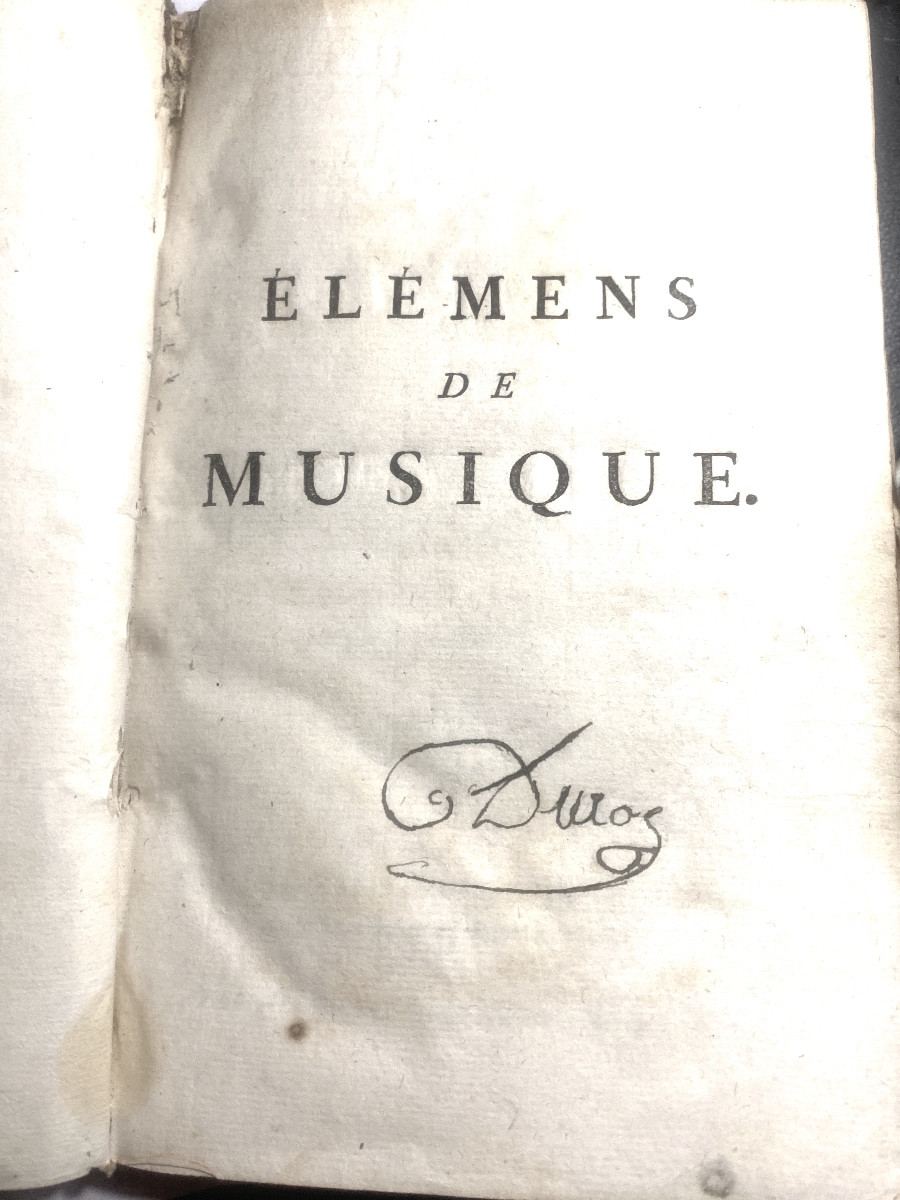  Sign. Gén. Duroc  : "Elémens De Musique Théorique Et Pratique Suivant Les Principes De Rameau"-photo-2