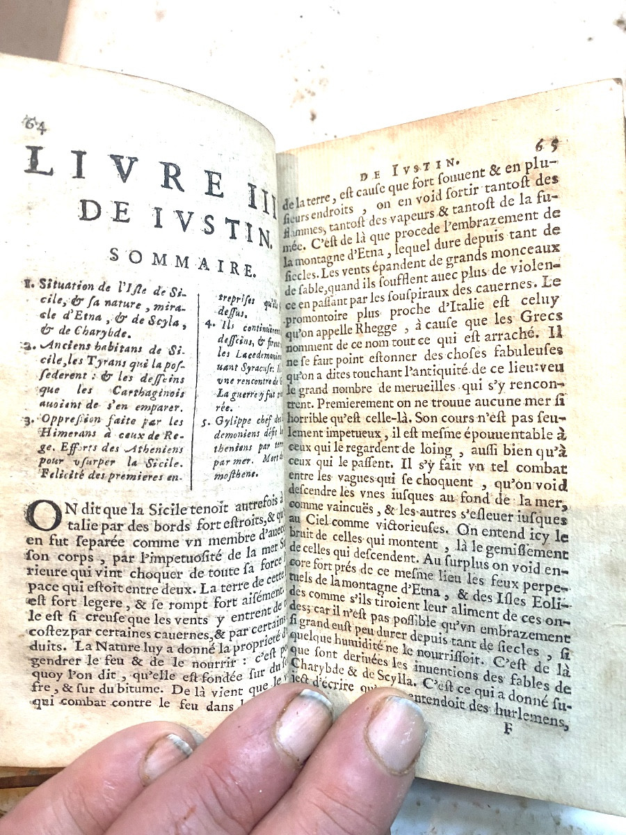Pt In 12. From The Library Of Baron Chapelain "the Universal History Of Trogue Pompey" 1661.-photo-4