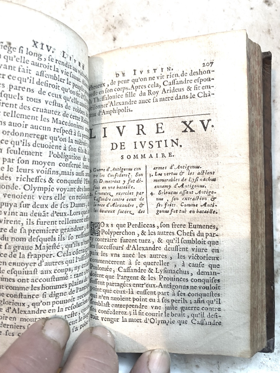 Pt In 12. From The Library Of Baron Chapelain "the Universal History Of Trogue Pompey" 1661.-photo-5