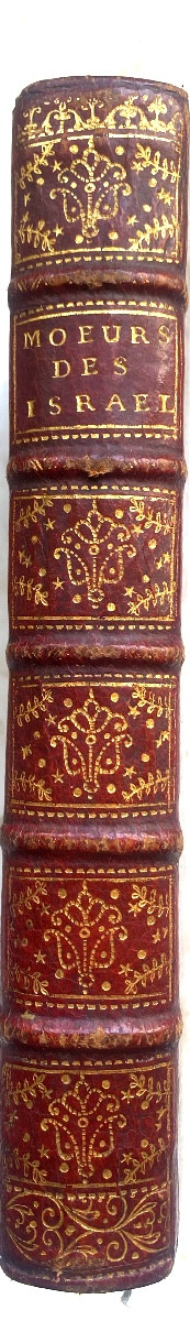 Beautiful Red Morocco: "mores Of The Israelites"; Mr. Abbé Fleury. In Paris, At P. Aubouyn's, 1712