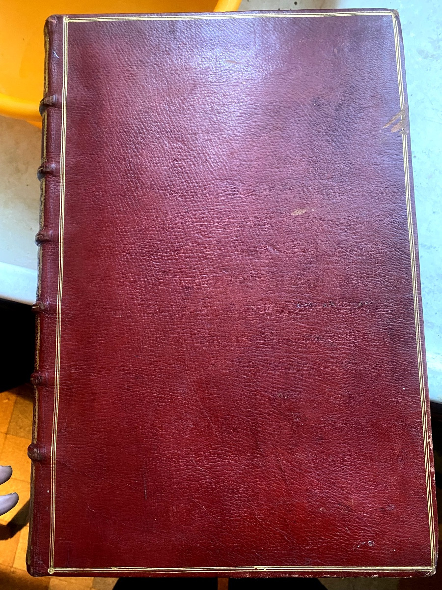 Rare Copy, Full Red Morocco From 1723 "figures Of The Bible" By Le Maistre De Sacy-photo-2