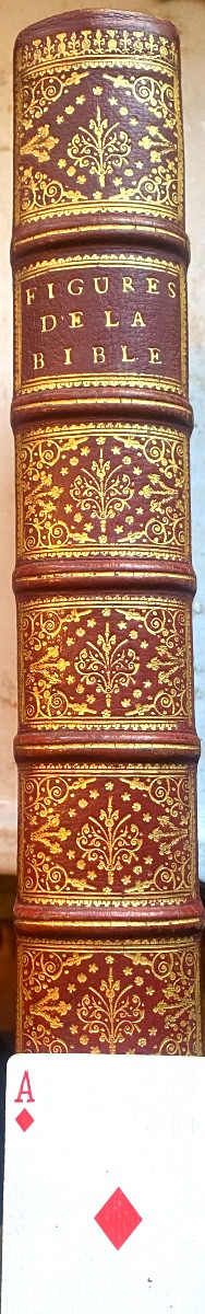 Rare Copy, Full Red Morocco From 1723 "figures Of The Bible" By Le Maistre De Sacy