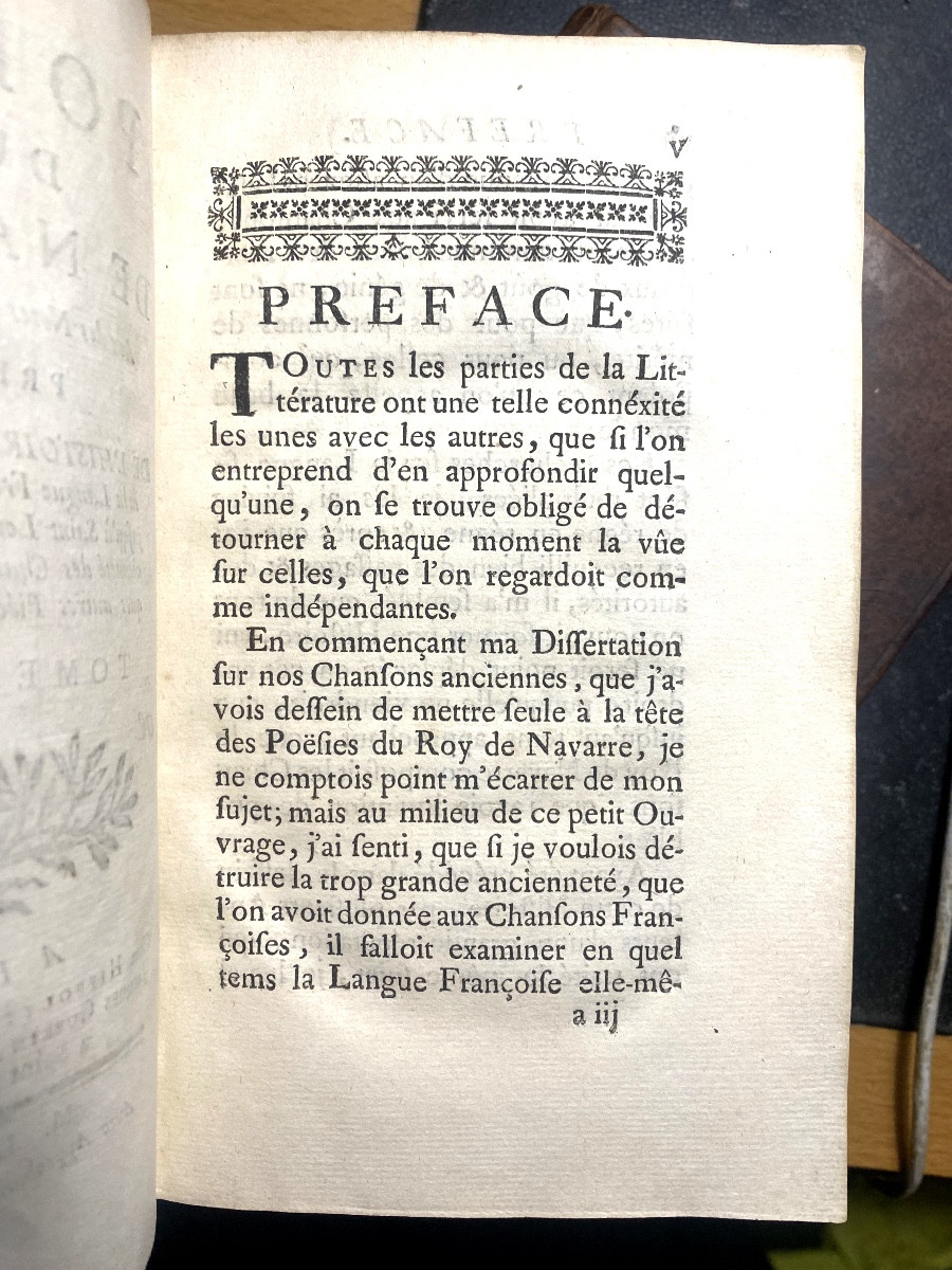 2vol. In 12 :"les Poésies Du Roy De Navarre" , Avec Des Notes & Un Glossaire Français Paris 18è-photo-4