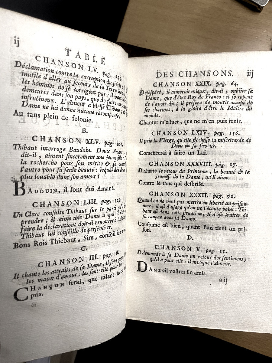 2vol. In 12 :"les Poésies Du Roy De Navarre" , Avec Des Notes & Un Glossaire Français Paris 18è-photo-6