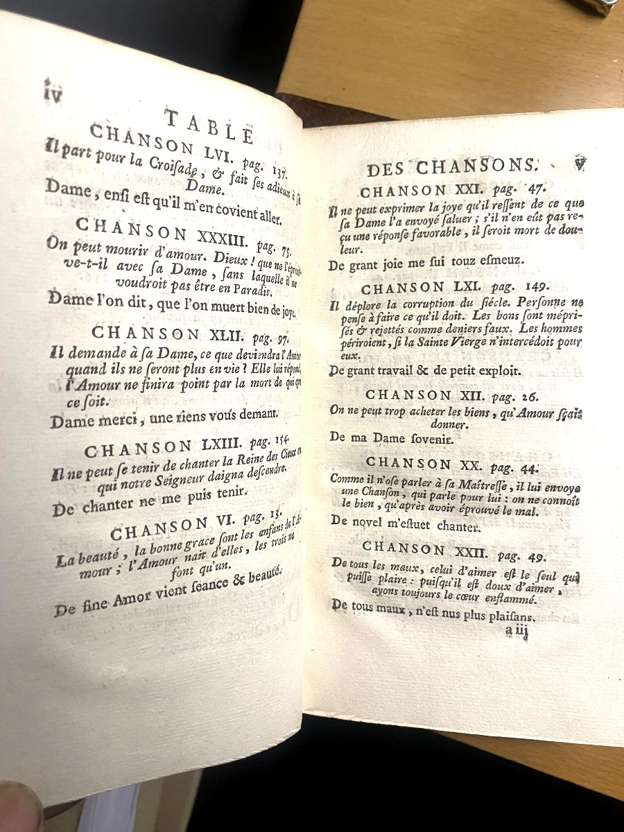2vol. In 12 :"les Poésies Du Roy De Navarre" , Avec Des Notes & Un Glossaire Français Paris 18è-photo-7